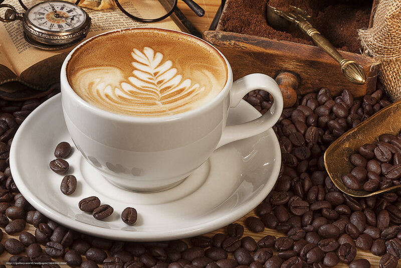 coffee cup with latte art