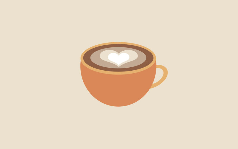 coffee cup with latte art