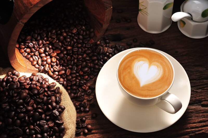 Coffee Cup with Latte Art — Brown, Calm, Morning