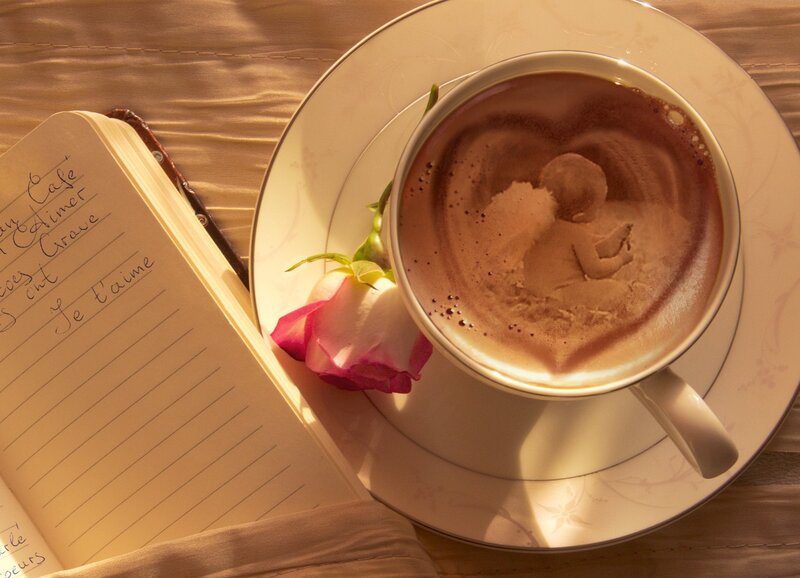 Coffee Cup with Latte Art — Brown, Serene, Morning