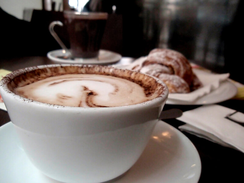 Coffee Cup with Latte Art — White, Calm, Morning