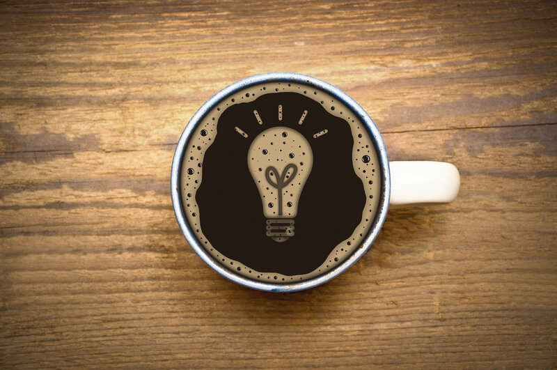 Coffee Cup with Lightbulb Foam