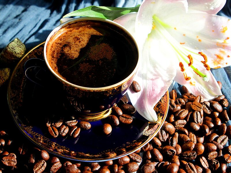 Coffee Cup with Lily