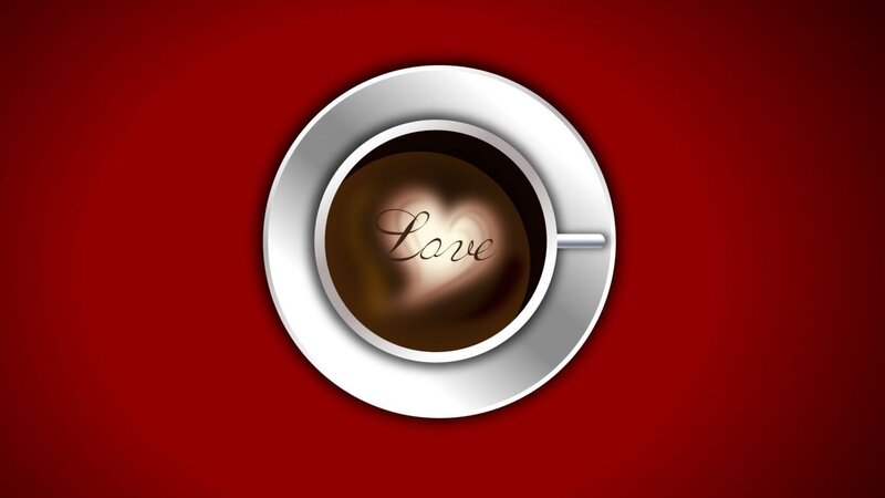 coffee cup with love message