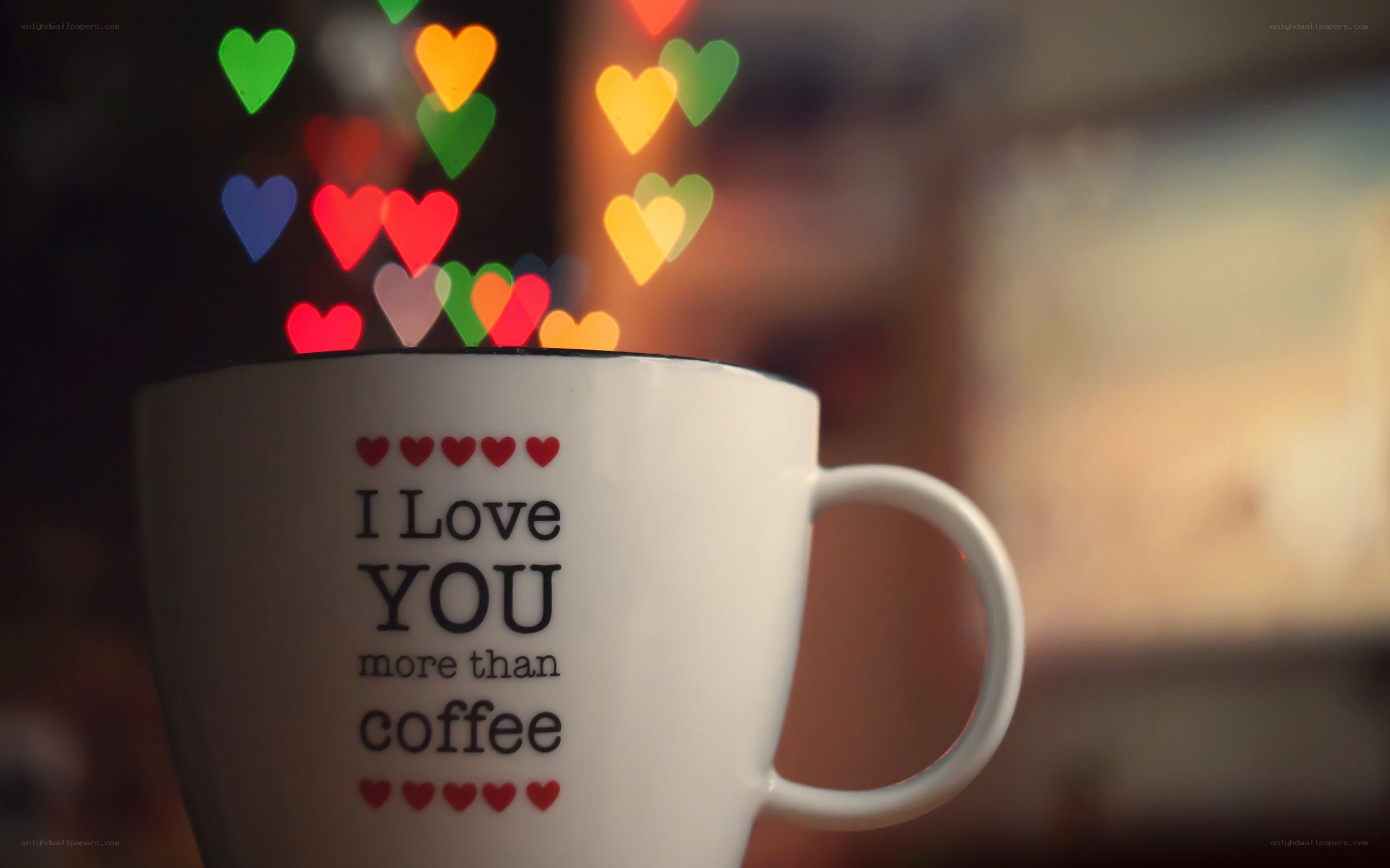 coffee cup with love message