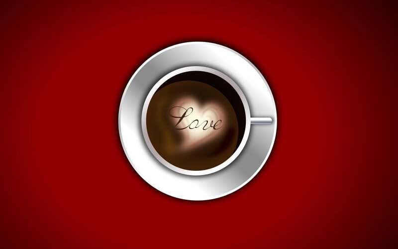 coffee cup with love message