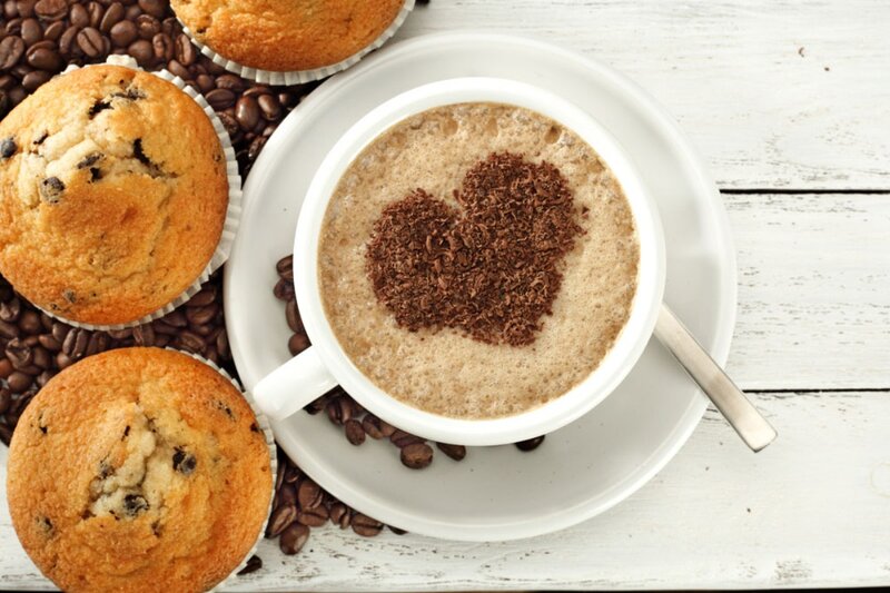 Coffee Cup with Muffins