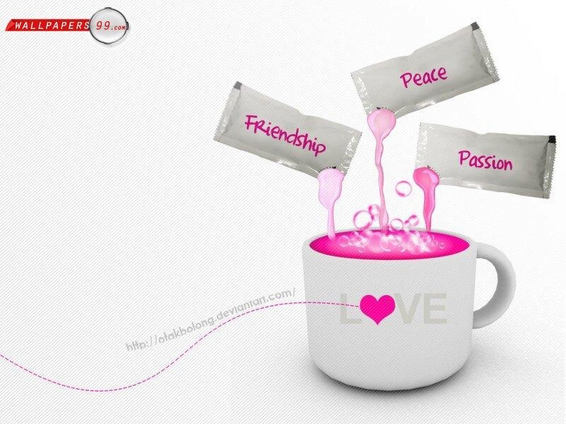 Coffee Cup with Packets