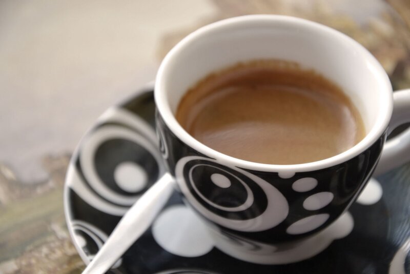 coffee cup with patterned design