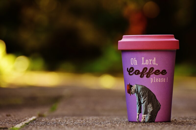 Coffee cup with prayer message