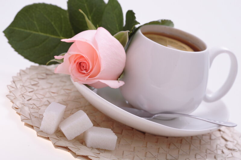 Coffee Cup with Rose