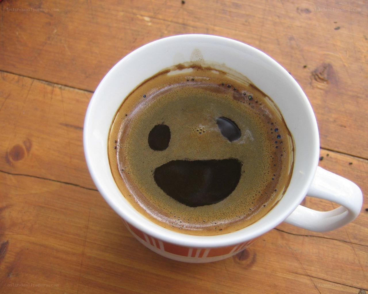 coffee cup with smiley face