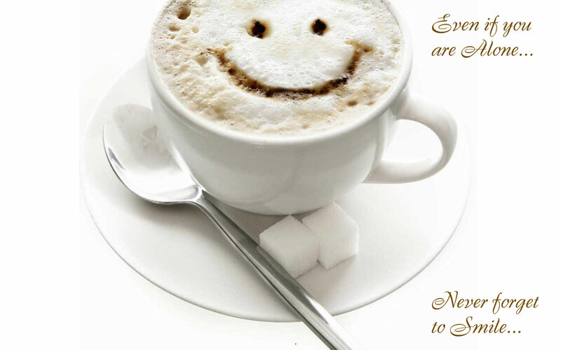 Coffee Cup with Smiley Face — White, Calm, Morning