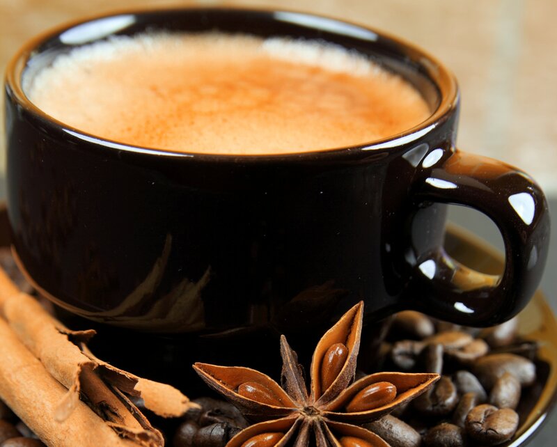 Coffee Cup with Spices — Brown