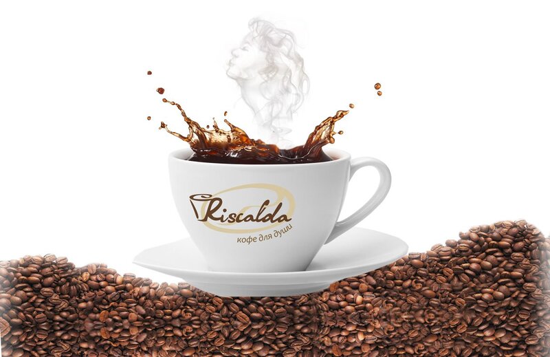Coffee Cup with Splash — Brown