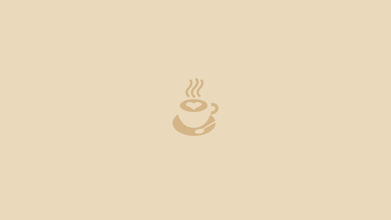 Coffee Cup with Steam — Beige