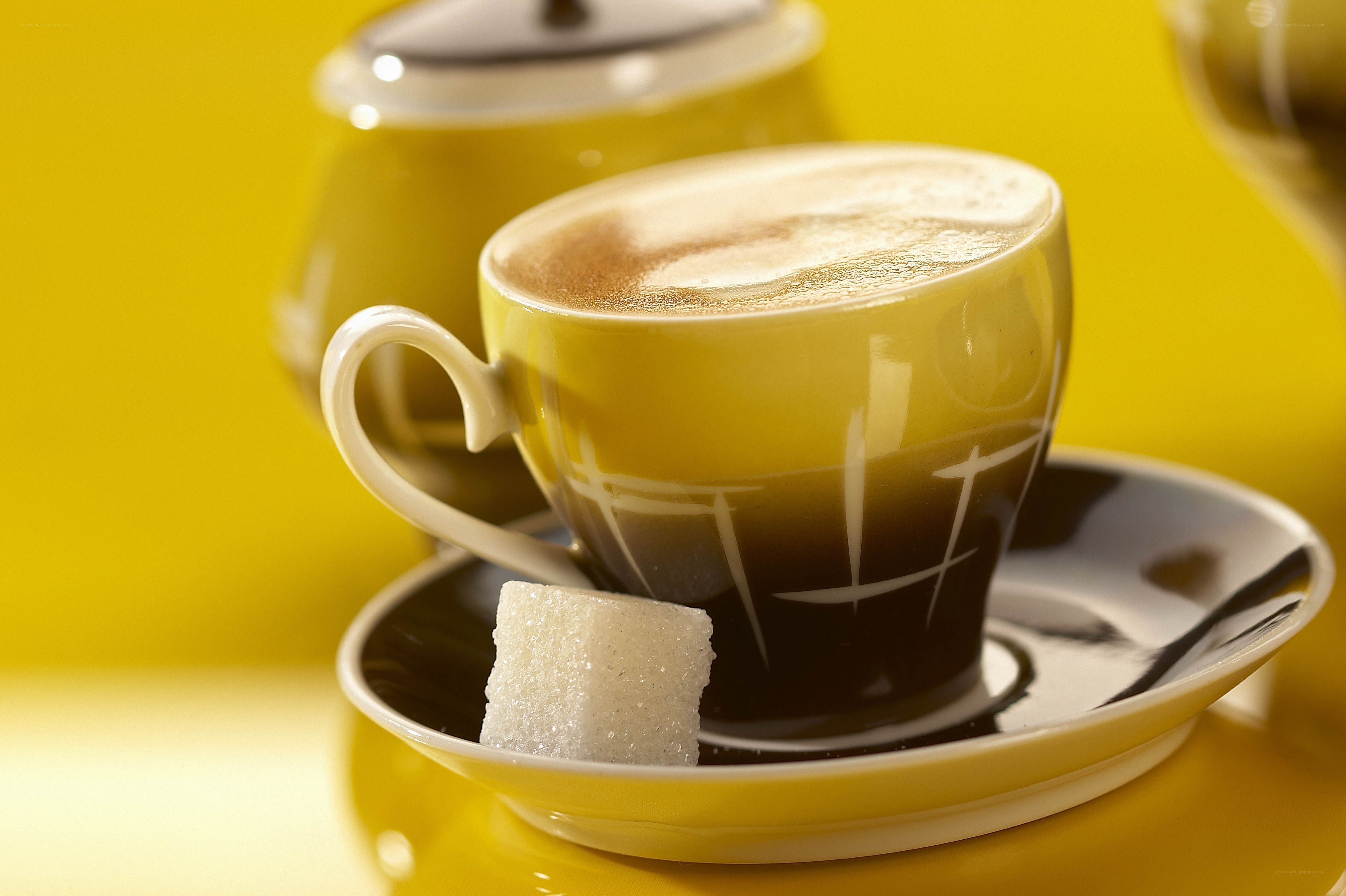 coffee cup with sugar cube