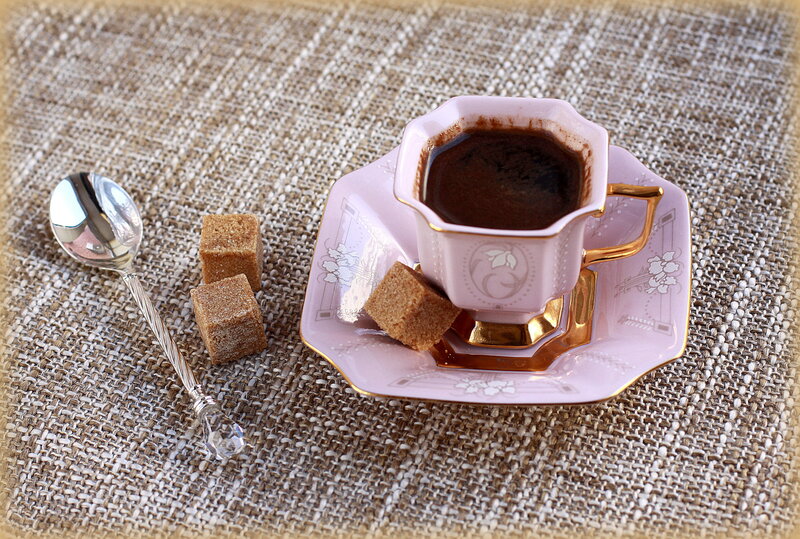Coffee Cup with Sugar Cubes — Pink