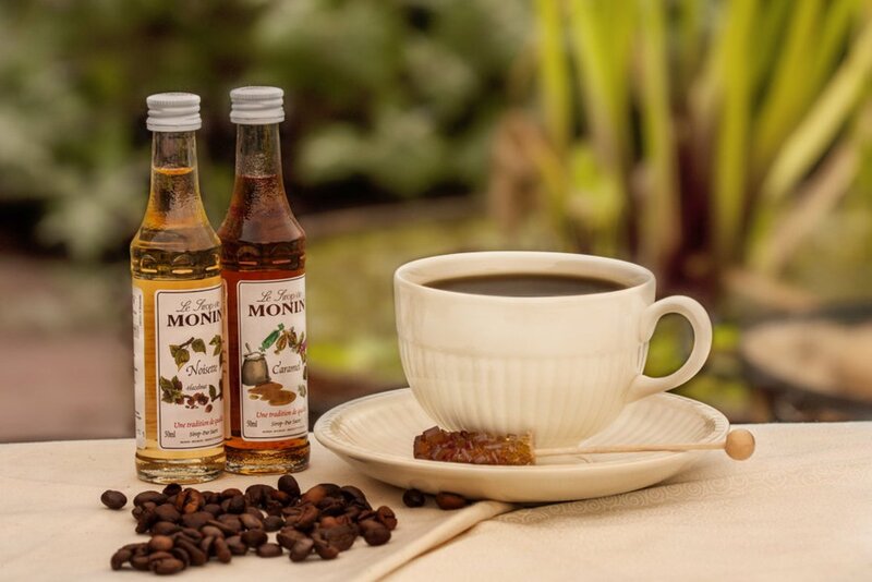 Coffee Cup with Syrups