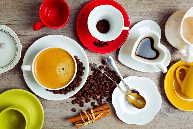 Coffee Cups and Beans — Brown, Calm