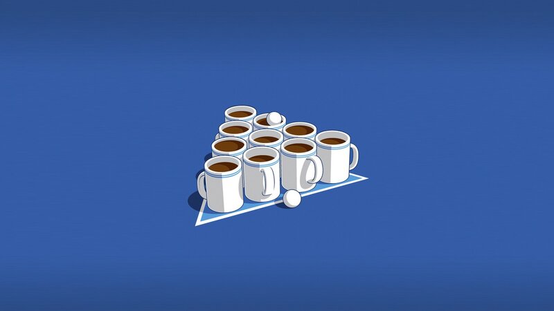 Coffee Cups in Triangle