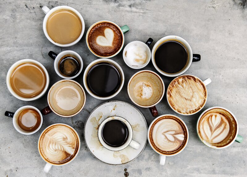 Coffee Cups on Table — Brown, Calm, Photograph