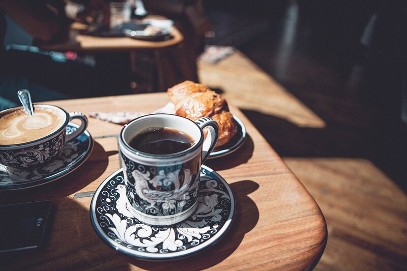 Coffee Cups on Table — Brown, Calm