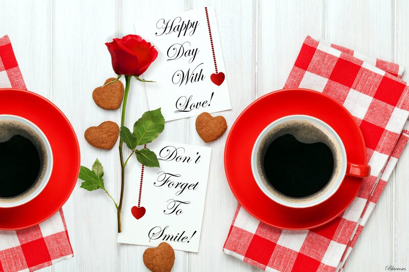Coffee Cups with Rose