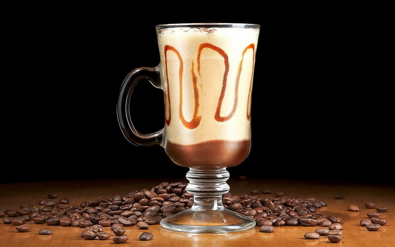 Coffee Drink in Glass Mug