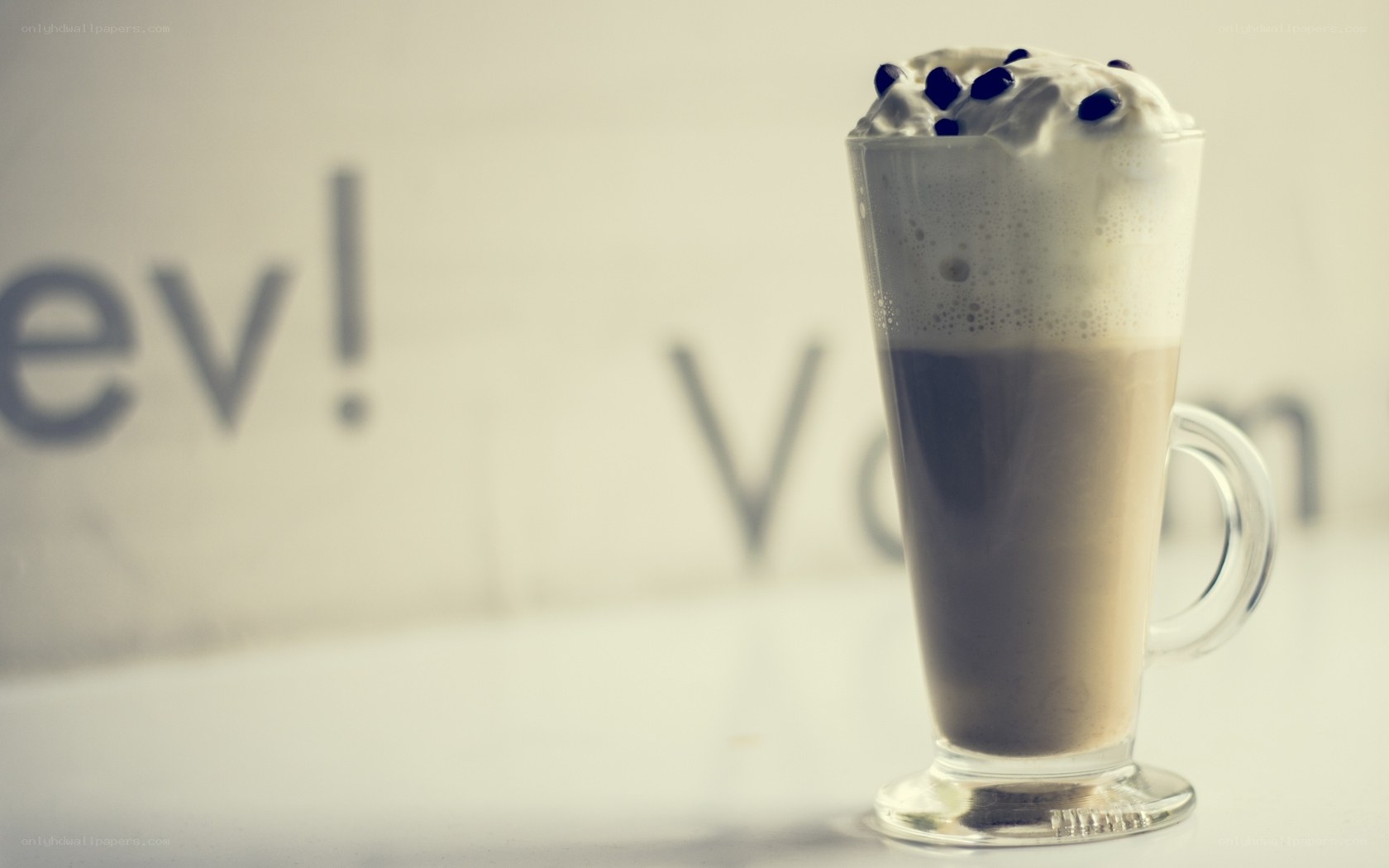 coffee drink with whipped cream