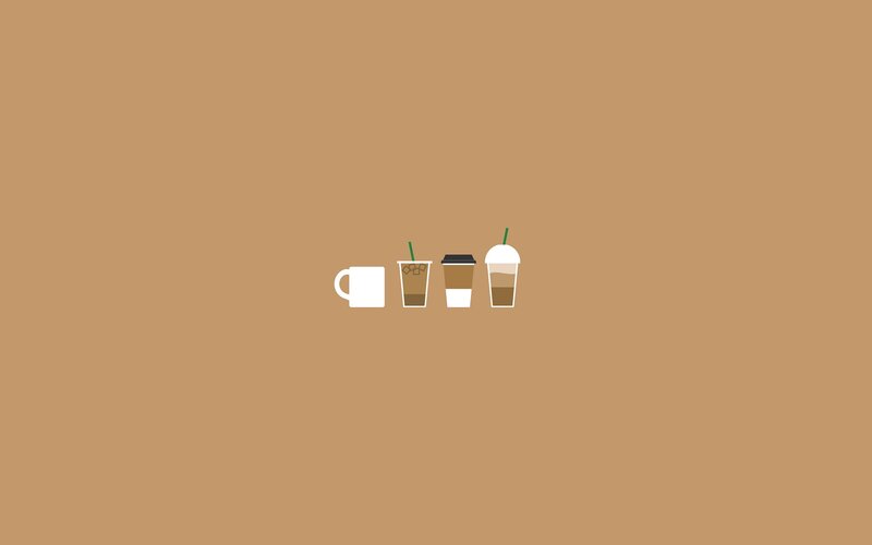 Coffee Drinks in Cups — Brown