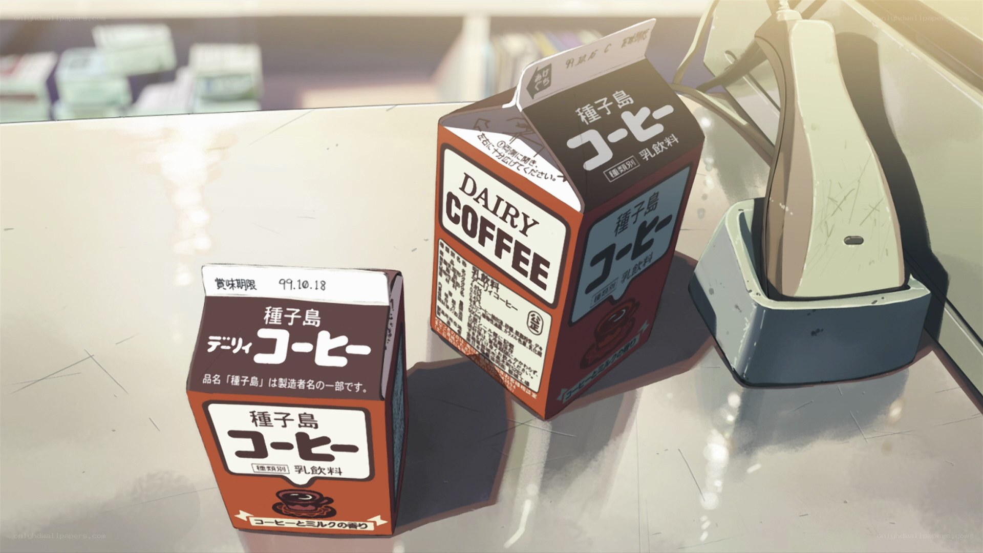 Coffee drinks on a counter