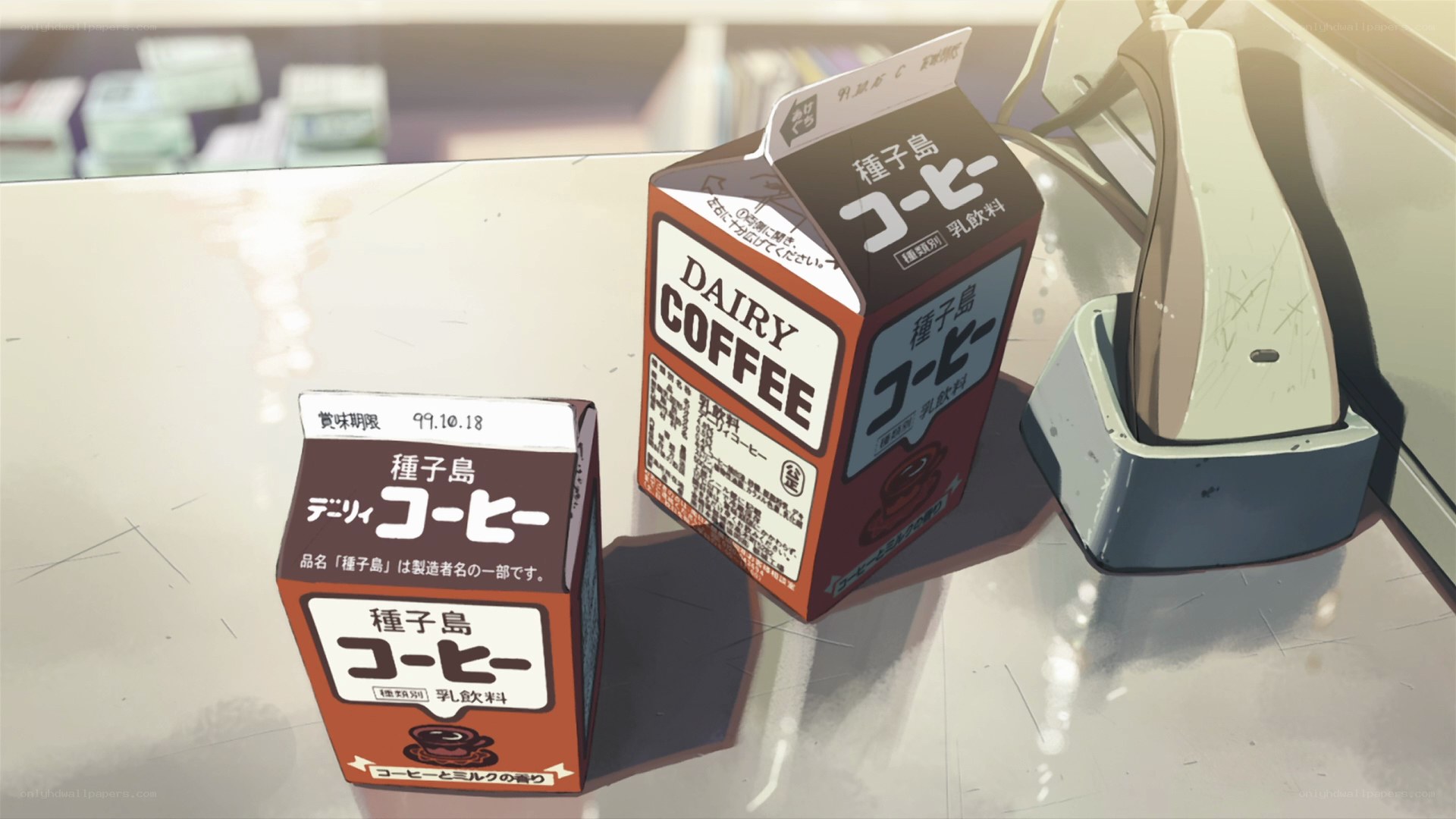 Coffee drinks on a counter
