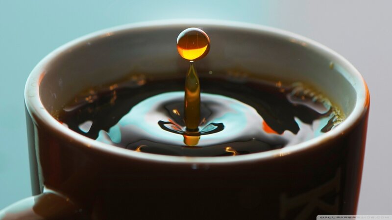 Coffee Drop in Cup — Brown