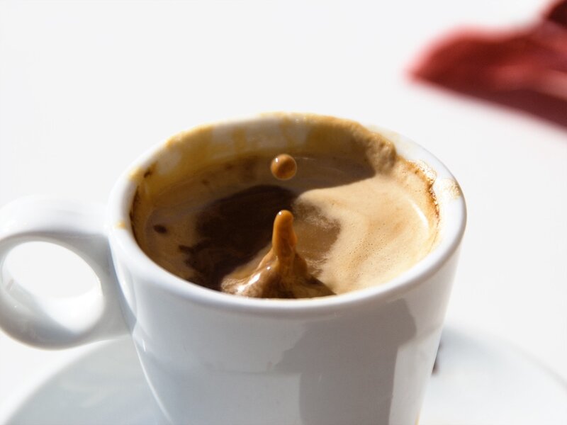 coffee drop in cup