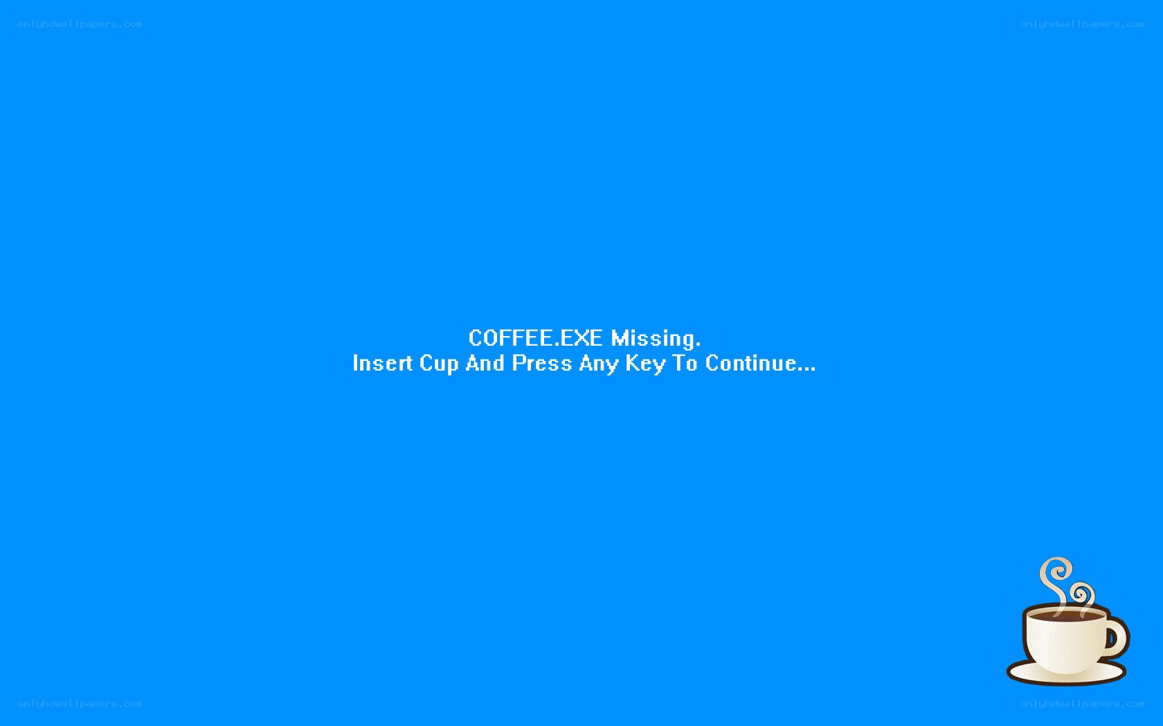 Coffee.exe missing error screen