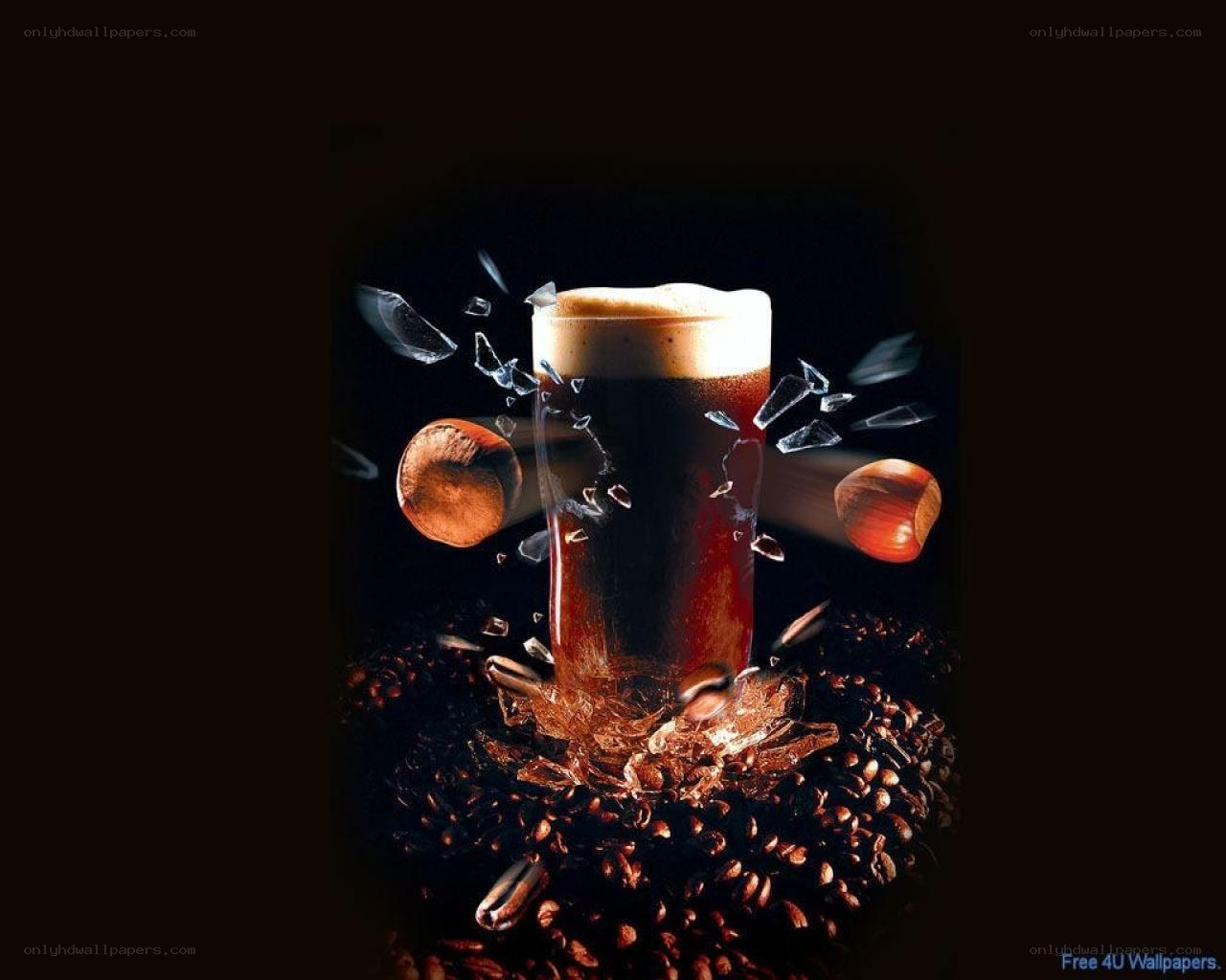 coffee explosion with hazelnuts