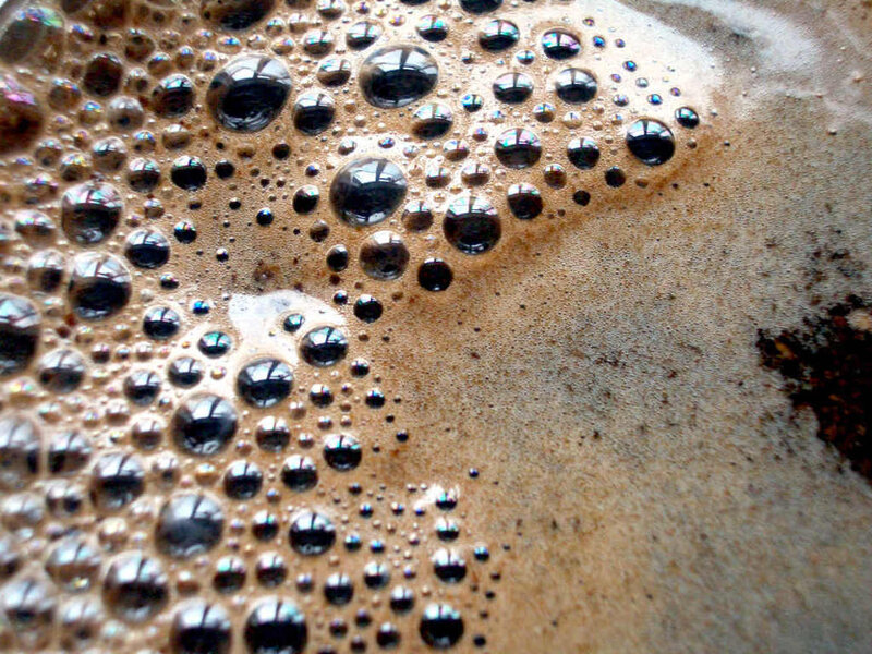 coffee foam bubbles