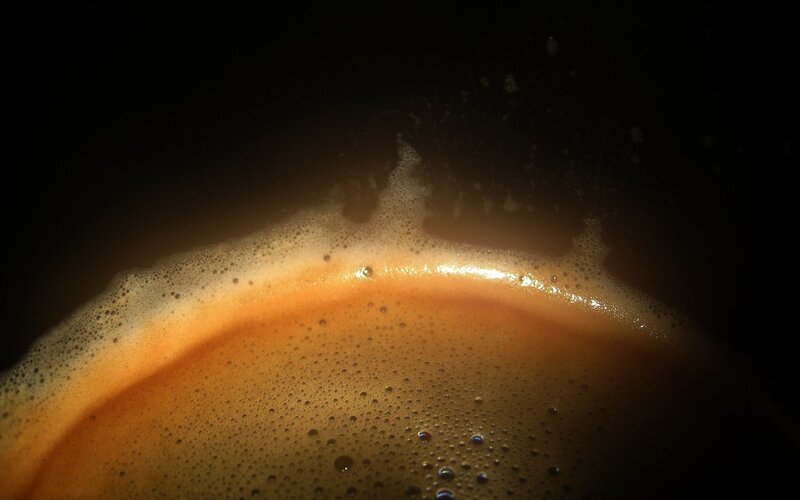 coffee foam close-up