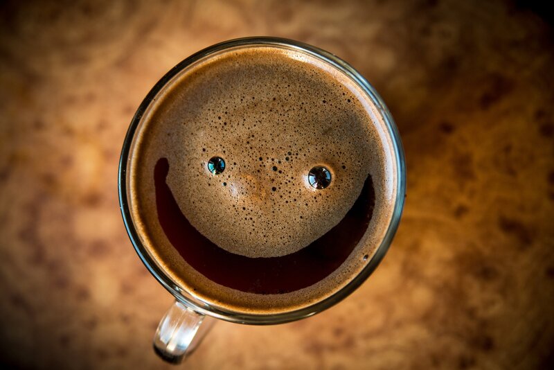 Coffee Foam Smile — Brown, Calm