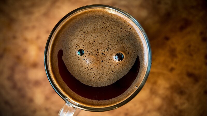 Coffee Foam Smile — Brown