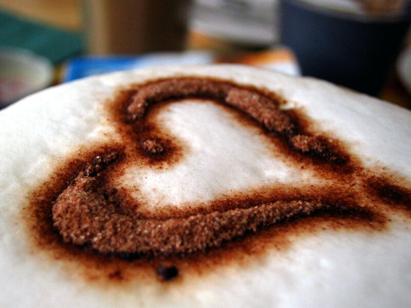 Coffee Foam with Cocoa Powder