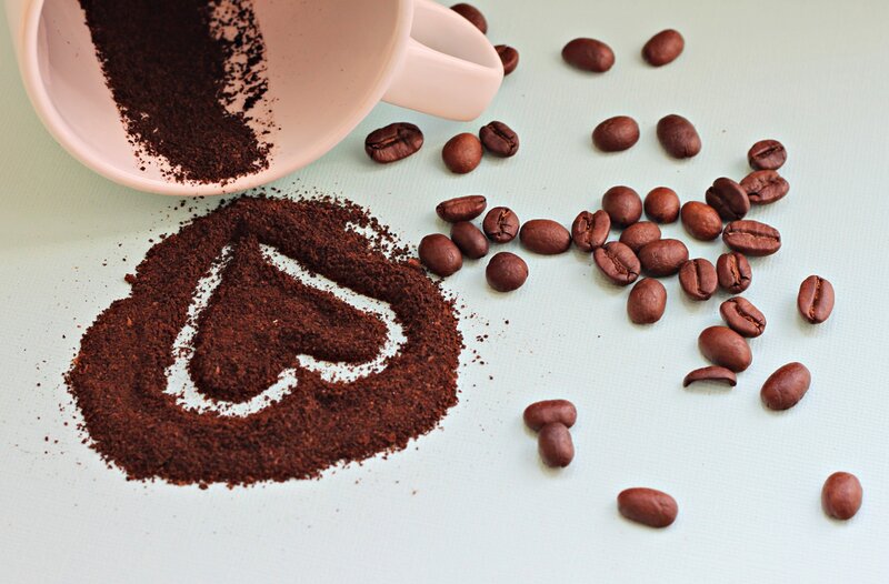 Coffee Grounds and Beans — Brown