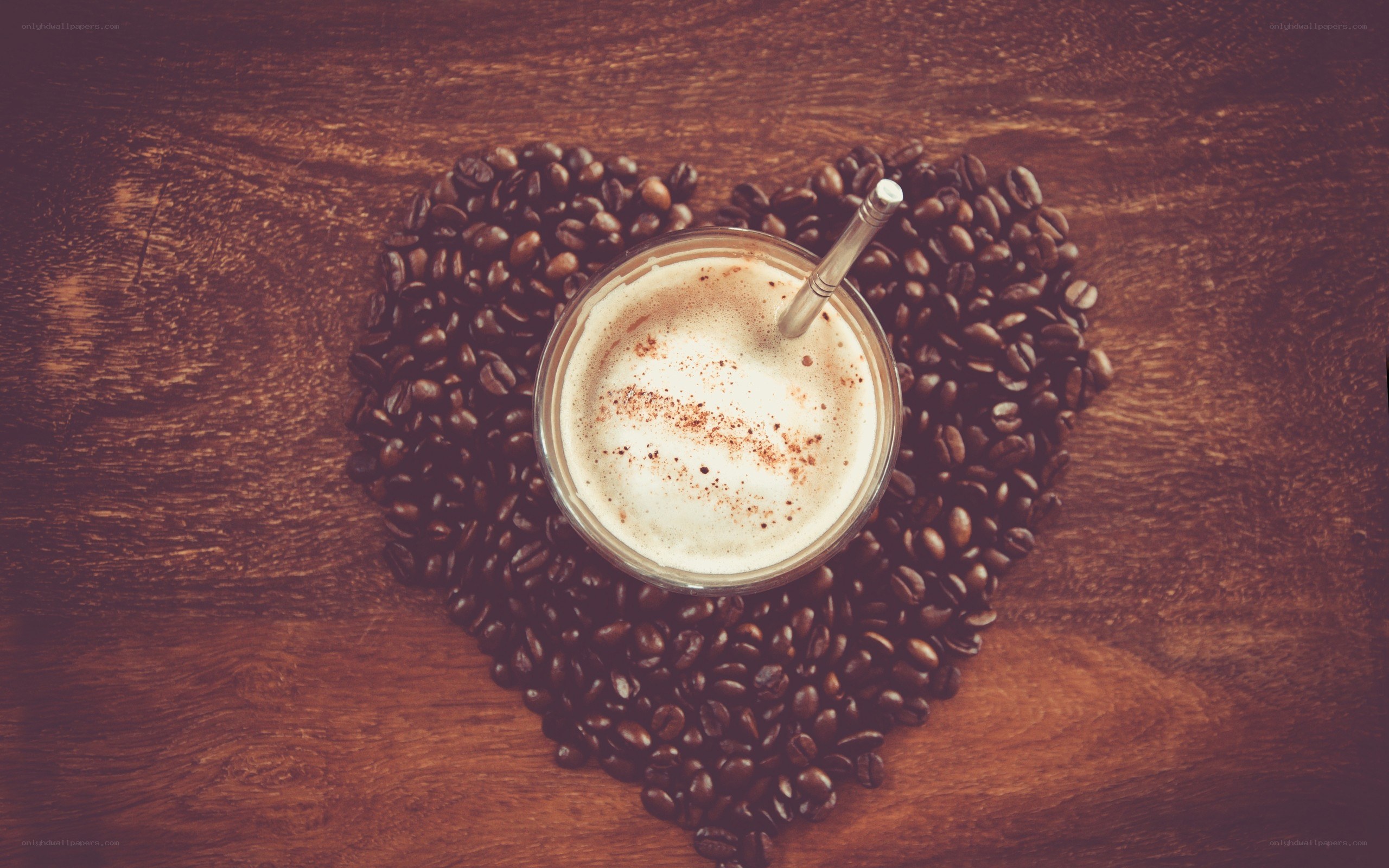 coffee heart arrangement
