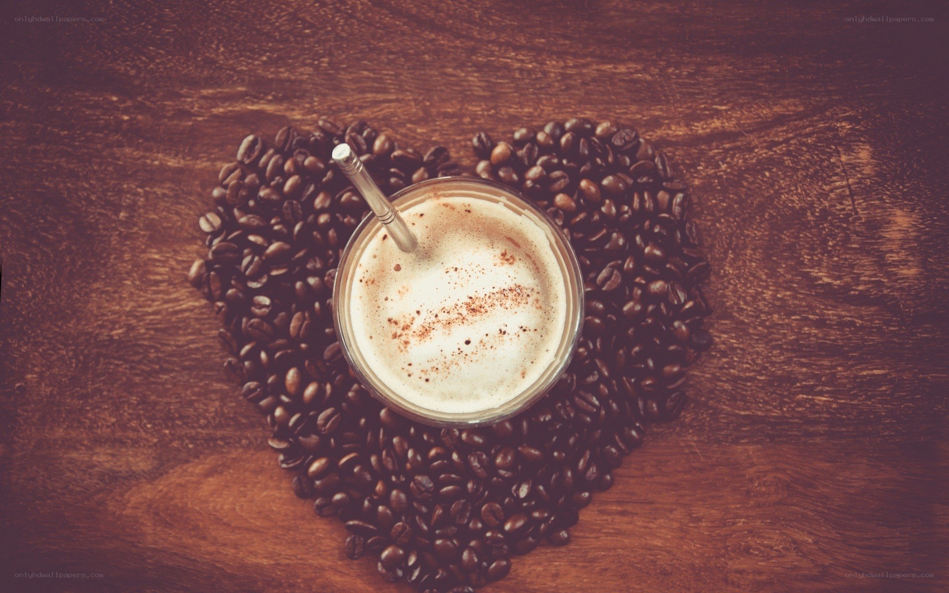 coffee heart arrangement