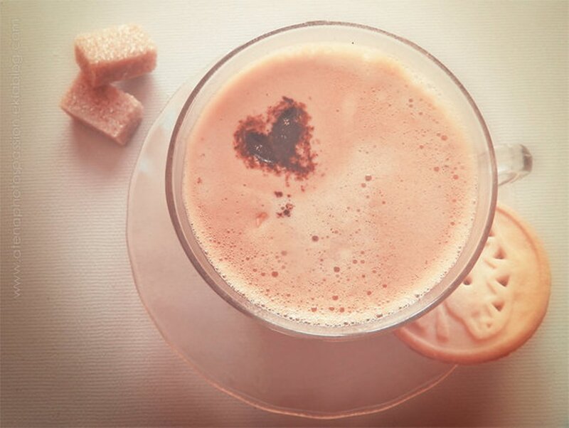 Coffee in a Glass Cup — Pink
