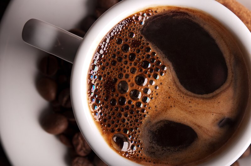 Coffee in a White Cup — Brown, Calm