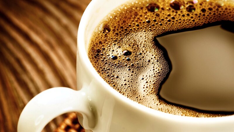 Coffee in a White Cup — Brown