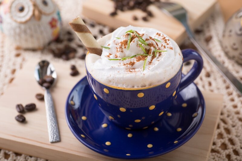Coffee in Blue Cup — Cozy