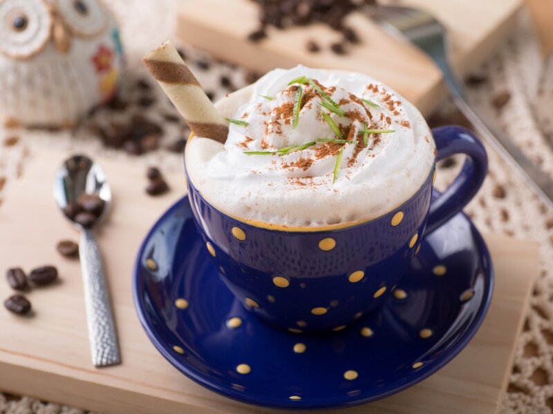 Coffee in Blue Cup